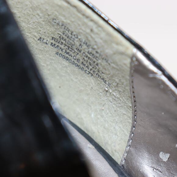 Candie’s Black Round-Toe High Heels Size 8 – Glossy Check Pattern - Picture 7 of 7